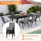 Patio Dining Chairs Set of 2/4/6, Outdoor Stackable Dining Chairs for ...