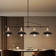 preview thumbnail 15 of 21, 4/5-Light Industrial Linear Bowl-shaped Chandelier Lighting over Kitchen Table