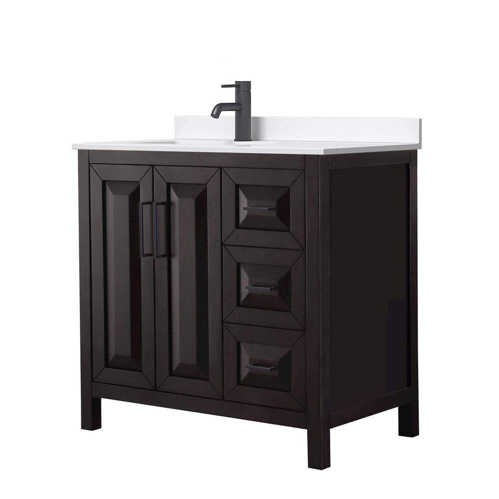 Wyndham Collection WCV252536S-QTZ-UNSMXX Daria 36" Free Standing