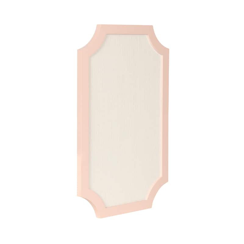 Kate and Laurel Holbrook Scalloped Rectangle Framed Pinboard - Pink