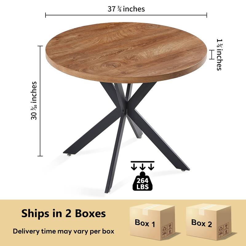 Howtai Modern Round Kitchen Dining Table Coffee Table
