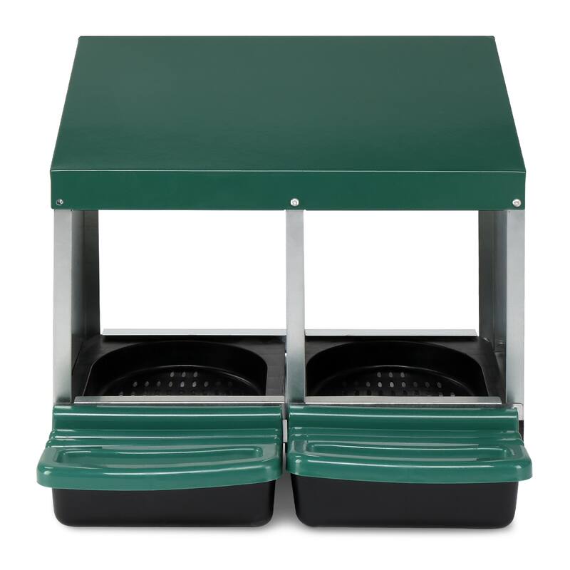 Green Chicken Laying Nest Box with Roll Out Design for Hens