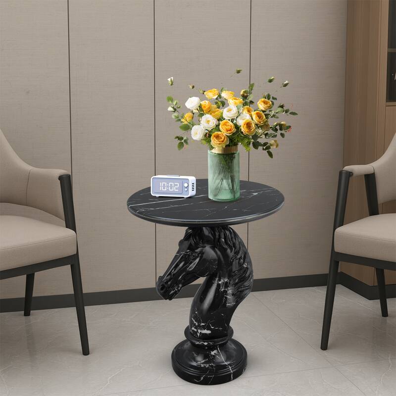 Horse Head Accent Table Animal Statue End Tables Livingroom