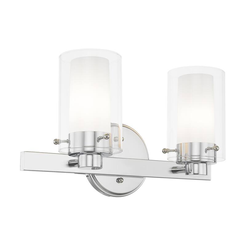 Livex Lighting 2 Light 120 Watt 14.5" Wide Bathroom Fixture with Clear