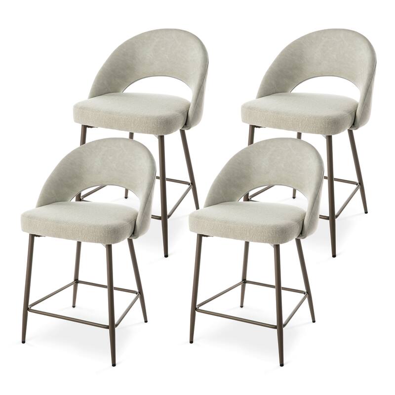 Glitzhome Set of 2 41"H Modern Tapered Leg Counter or High Bar Stools