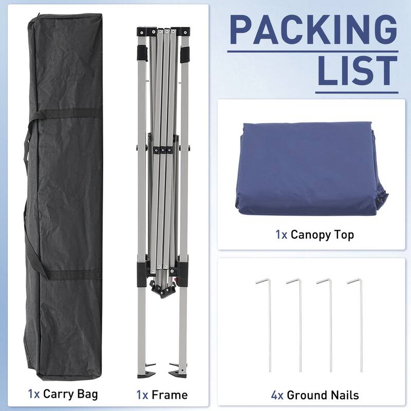 Ainfox 10 x 10ft Pop Up Canopy Tent Instant Shelter UV-protected Inclined Leg