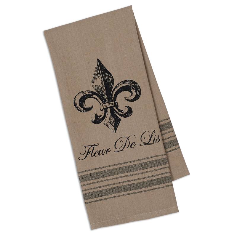 Design Imports Assorted Fleur De Lis Jacquard Dishtowel (Set of 3)