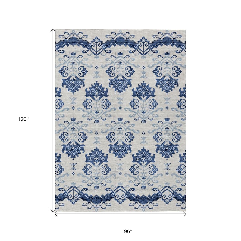HomeRoots Oriental Transitional Rectangle Outdoor Rug