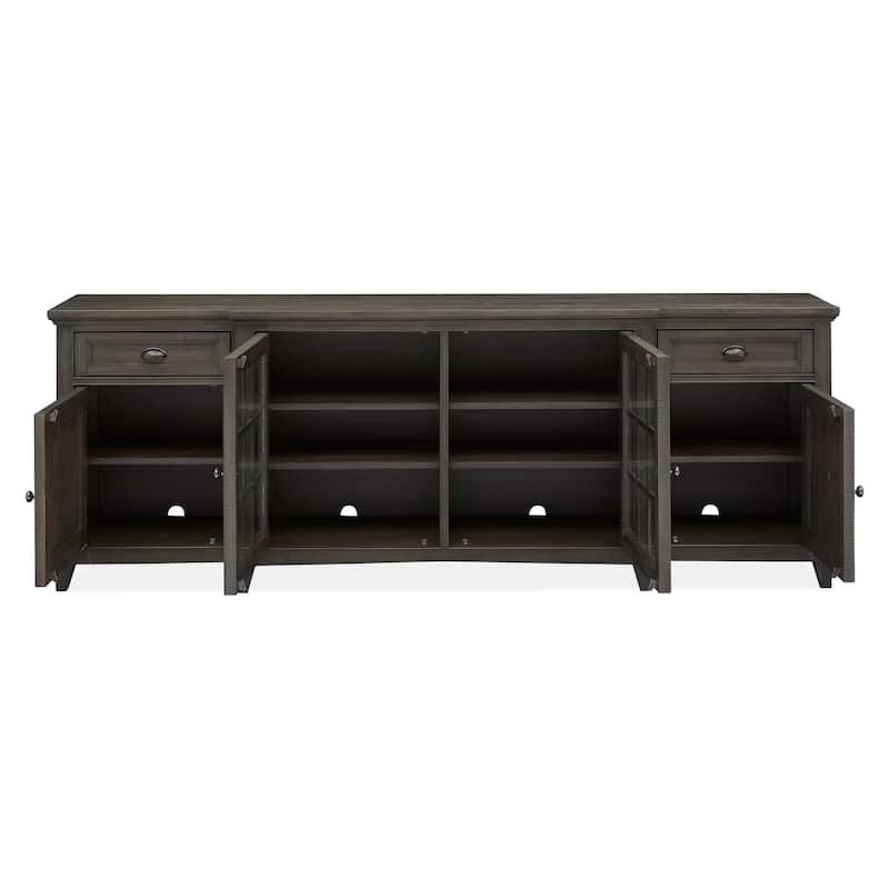 Magnussen Home Westley Falls Graphite 90" Console - 90"W x 18"D x 32"H