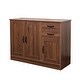 preview thumbnail 10 of 9, Modern Wood Buffet Sideboard with 2 doors & 1 Storage and 2 drawers -Entryway Serving Storage Cabinet Doors