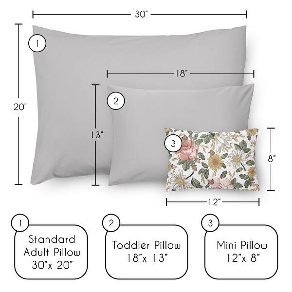 Sweet Jojo Designs Blush Pink Yellow Vintage Floral Boho Girl Mini Pillow with Pillowcase 12x8 in Bohemian Shabby Chic Farmhouse