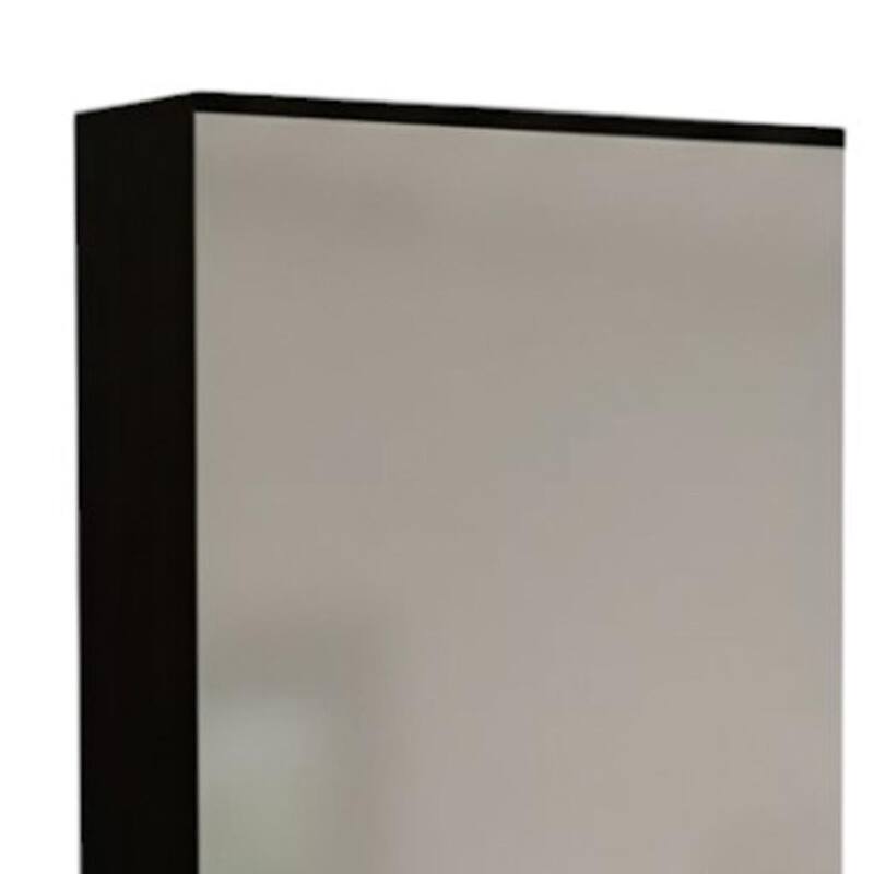 HomeRoots Dark Brown Ten Pair Wall Mounted WoodShoe Rack - 18.50 in. x 54.30 in. x 8.10 in.