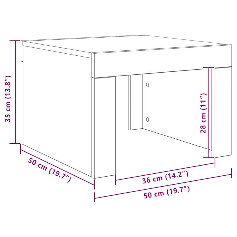 vidaXL Coffee Table Engineered wood Small Durable