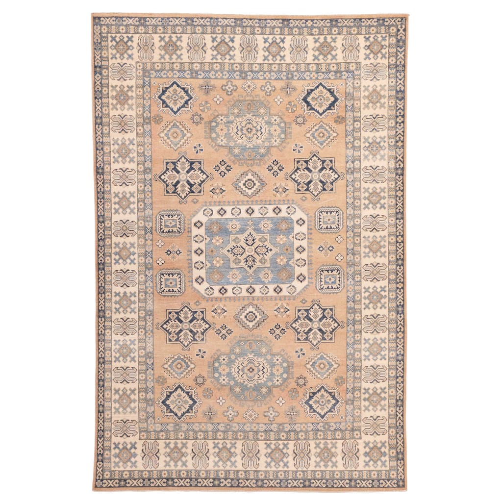 ECARPETGALLERY Hand-knotted Finest Ghazni Light Copper Wool Rug - 6'1 x 9'6