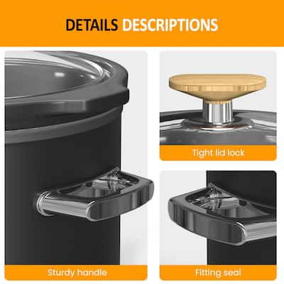 2 Quart Slow Cooker with 3 Heating Settings