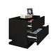 preview thumbnail 8 of 13, 2-Drawers LED Modern Nightstand Bedside End Table Stand USB Charge