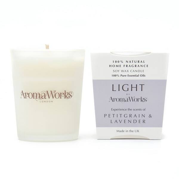AromaWorks Light Range Petitgrain & Lavender Candle 10cl Small