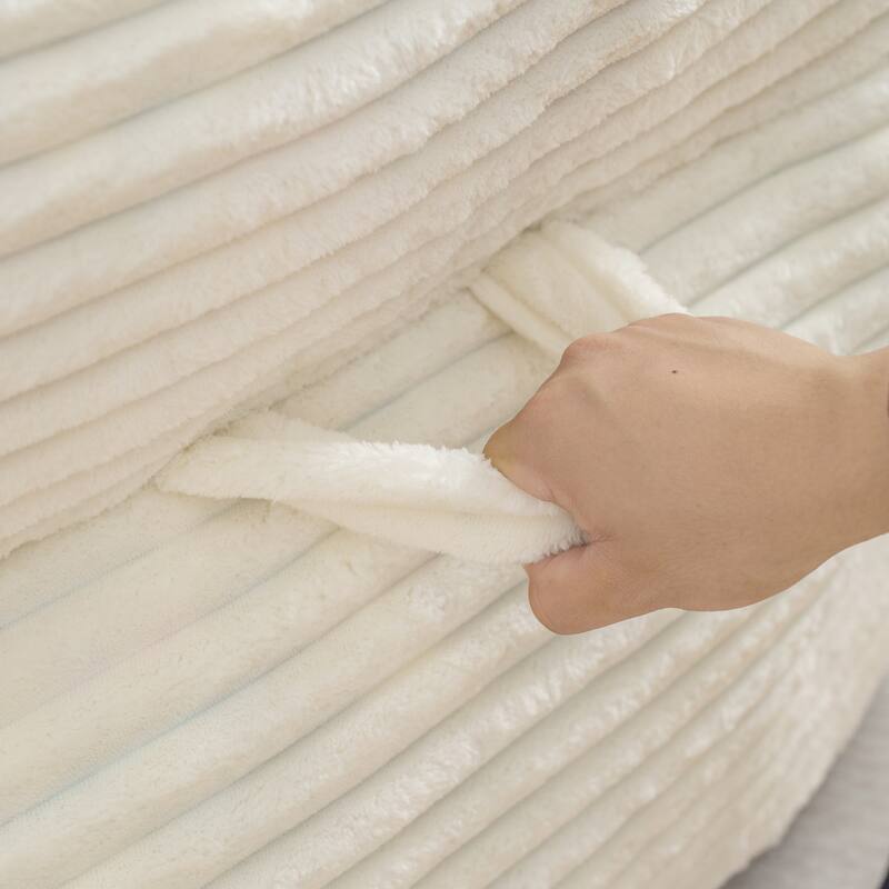 Oversized Bean Bag Chair for Adults with Armrests, Soft Corduroy Lounge Sofa Chair, Cozy Lazy Floor Couch for Living Room