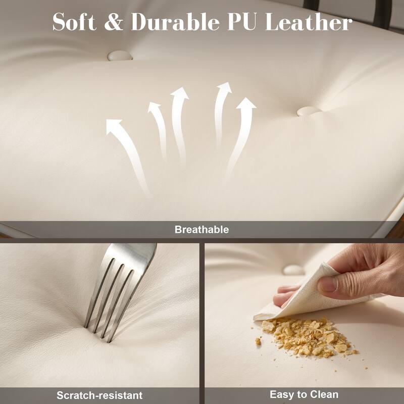 HOOOWOOO Modern Adjustable Ergonomic Swivel Office Chair with Curved Back Support