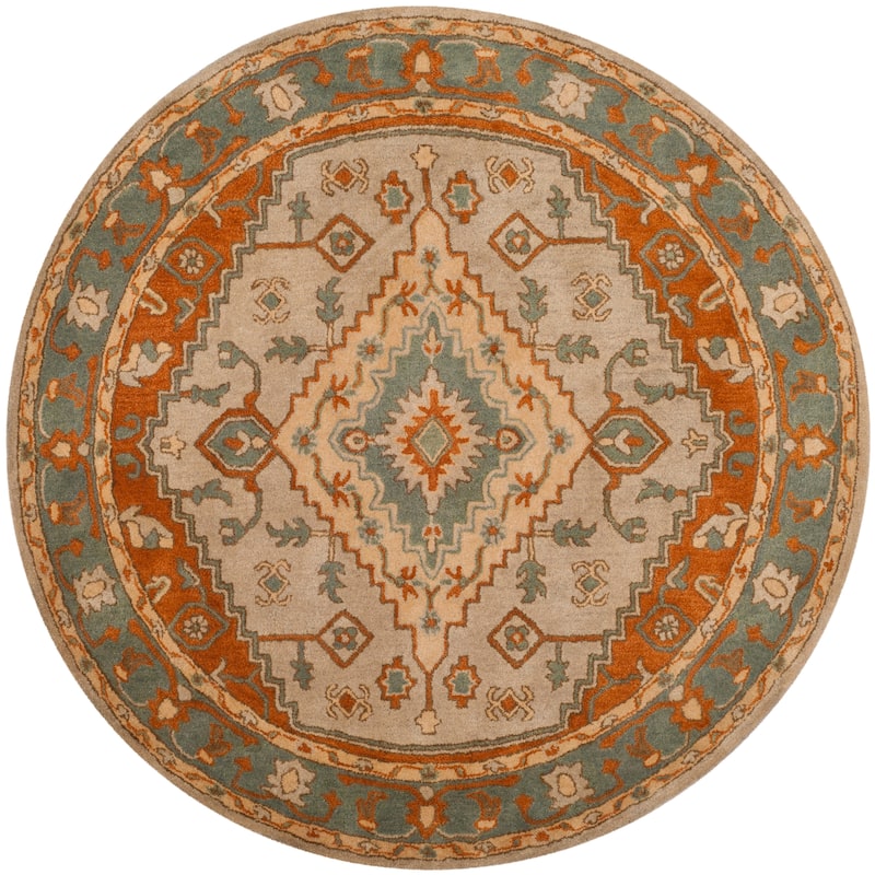 SAFAVIEH Handmade Heritage Seaflora Traditional Oriental Wool Rug