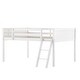 preview thumbnail 9 of 9, Full Size Wood Low Loft Bed with Ladder, Ladder Can Be Placed On the Left or Right