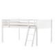preview thumbnail 9 of 7, Full Wood Low Loft Bed with Ladder, ladder can be placed on the left or right, White