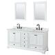 Option White / White Carrara Marble Top / Matte Black