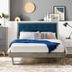 preview thumbnail 35 of 48, Willow Queen Wood Platform Bed With Angular Frame Queen - Gray Azure
