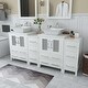 preview thumbnail 18 of 29, Vanity Art 72" Double Sink Bathroom Vanity Set with Engineered Marble Top and Free Mirror