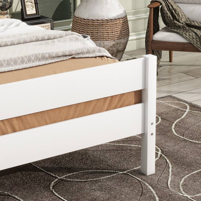 Twin Bed with Headboard, Footboard, and Under-Bed Storage, Stylish and Durable