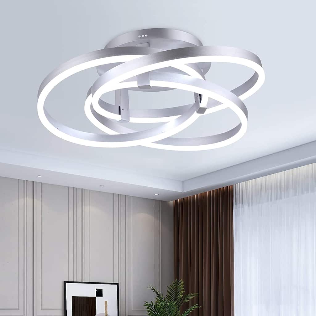 Maxax 3 - Light 11.6'' Simple Geometric LED Semi Flush Mount - MX19035-Sl
