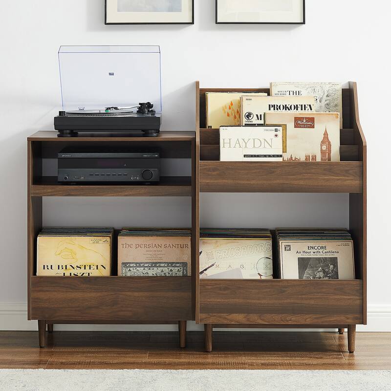 Crosley Liam 2Pc Record Player Stand And Vinyl Storage Set