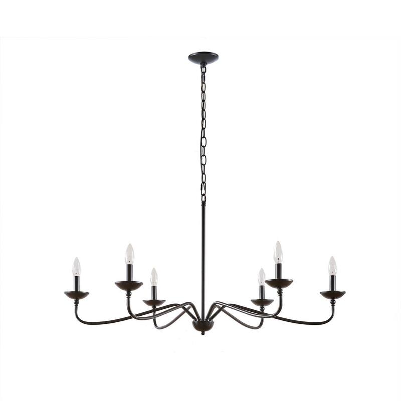 6-Light Farmhouse Metal Chandelier