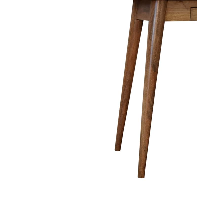 Artisan Furniture Solid Wood Mini Nordic Style Writing Desk, Brown with 1 Drawer