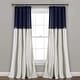 preview thumbnail 25 of 26, Lush Decor Linen Button New Window Curtain Single Panel - 108" x 40" Navy