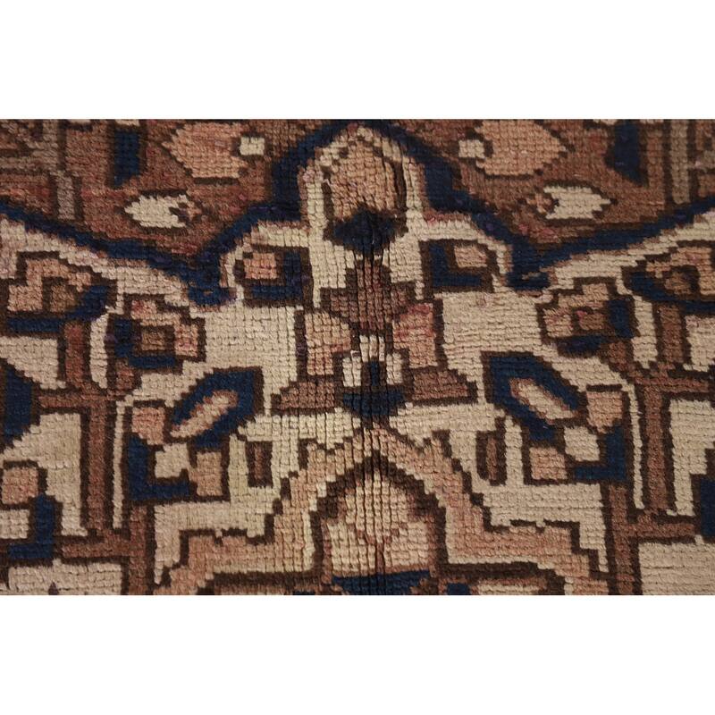 Brown Bakhtiari Persian Vintage Area Rug Hand-Knotted Wool Carpet - 6'6"x 10'1"