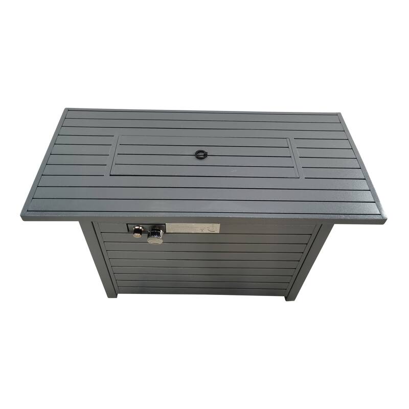 Patio Modern Steel Fire Pit Table With Lid