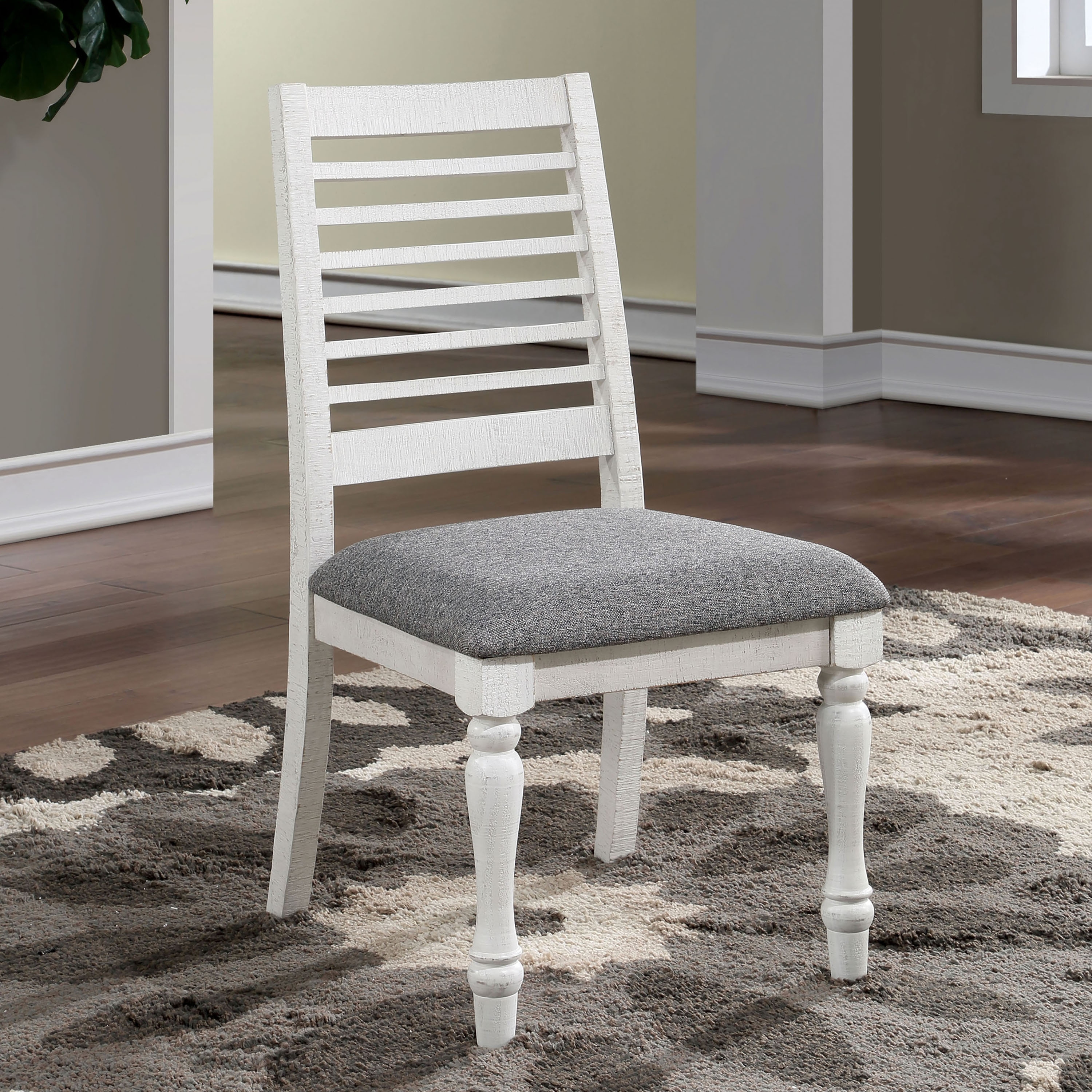 White padded kitchen chairs best sale