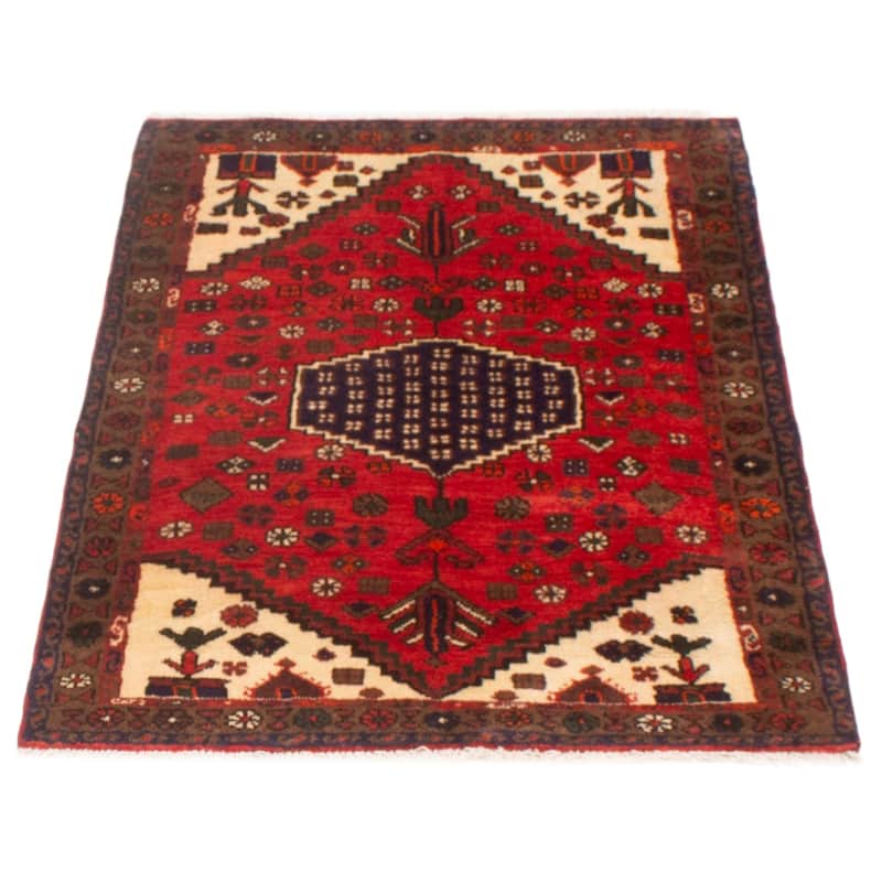ECARPETGALLERY Hand-knotted Andelz Red Wool Rug - 3'4 x 4'9
