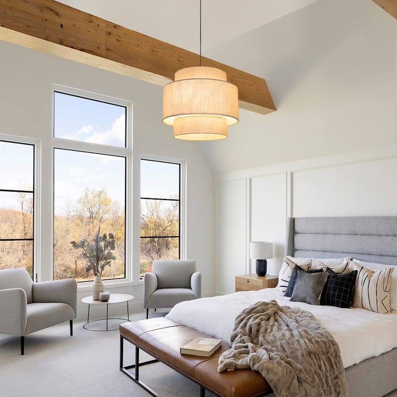 Drum Pendant Light Fixtures Drum Chandeliers for Dining Room Drum Pendant Lighting - 4-Light
