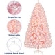 preview thumbnail 3 of 16, Yaheetech Pre-lit Flocked Artificial Christmas Tree Snow Frosted Christmas Tree, Pink