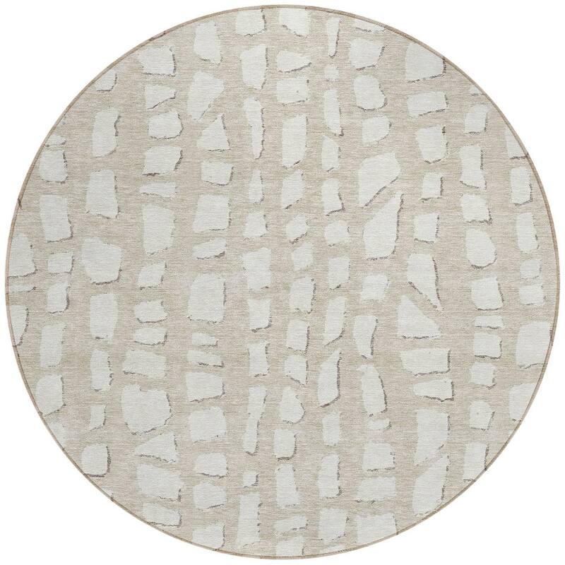 HomeRoots Abstract Transitional Rectangle Outdoor Rug