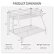 preview thumbnail 3 of 1, Heavy Duty Metal Bunk Bed Frame Twin Over Full Size Removable Stairs