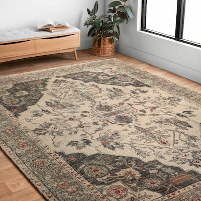 Alexander Home Lincoln Oriental Medallion Area Rug