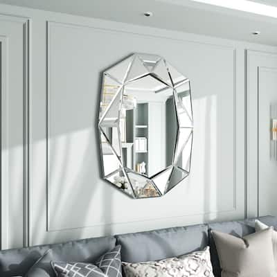 Wall Accent Mirror with Beveled Diamond Edge - 28" x 39"x 1"