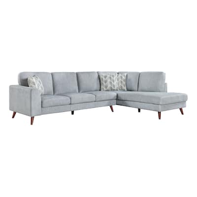 Valley Chenille 2-Piece Sectional with Right Chaise