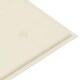 preview thumbnail 3 of 7, vidaXL Patio Bench with Cream Cushion 44.1" Solid Teak Wood - 44.1" x 21.7" x 37"