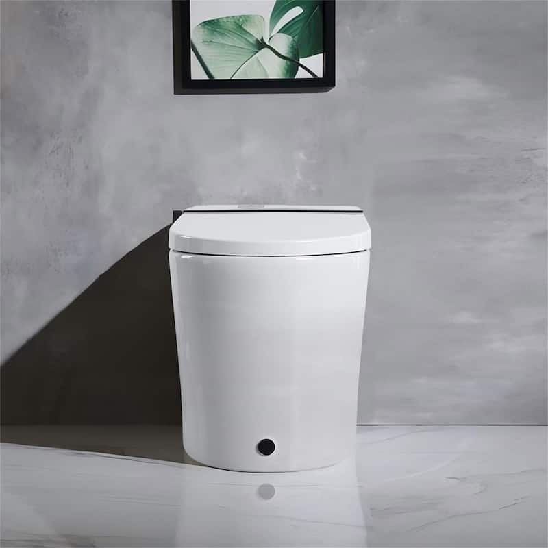 Smart Toilet with Auto-Open Lid & Foot Sensor
