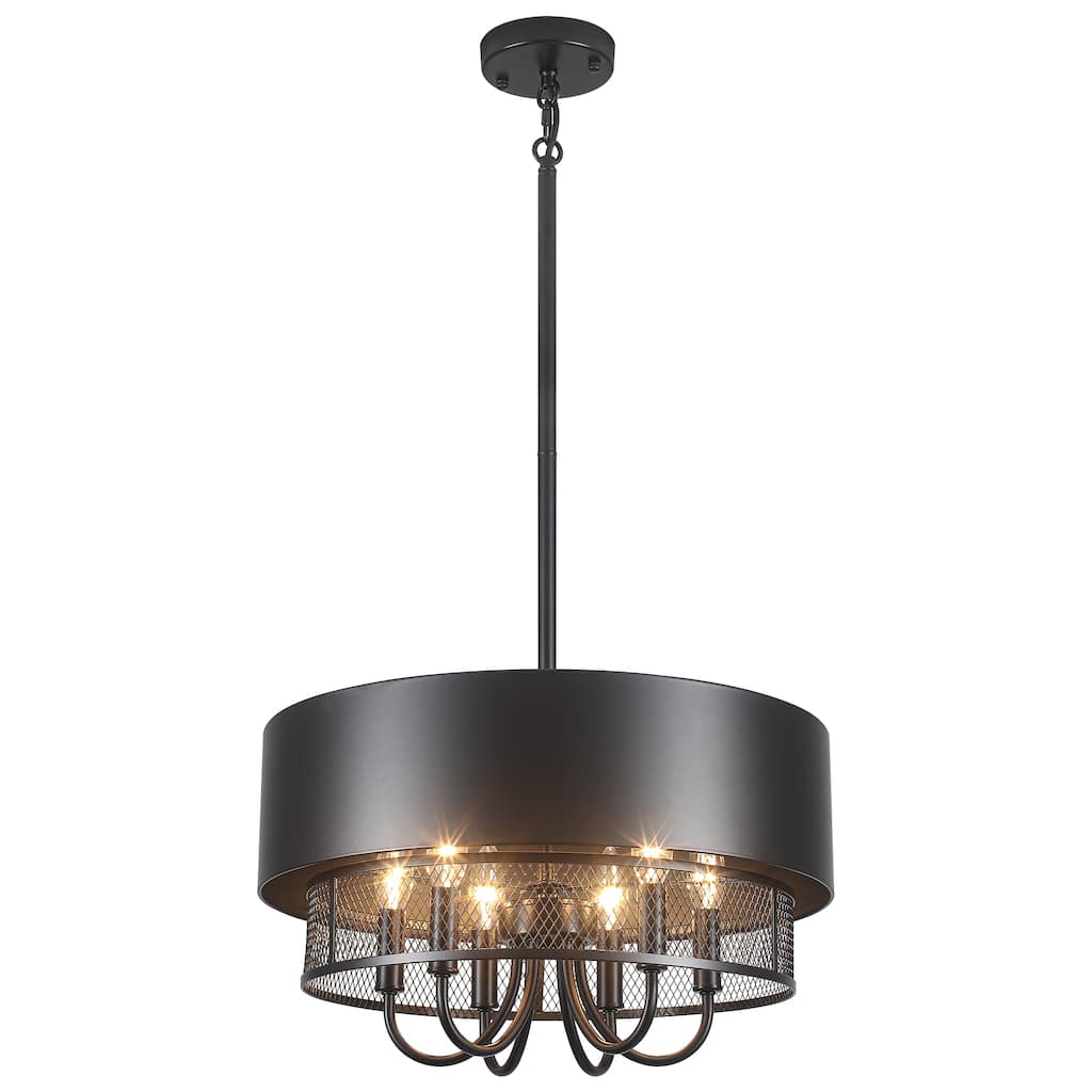 6 Lights Vintage Elegant Double Shade Chandelier Light Bulb Not Included Suitable for many different spaces