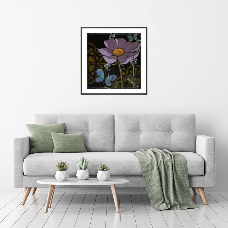 Gilt Slate Flora I Framed Print Wall Art by Norman Wyatt Jr.